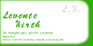 levente wirth business card